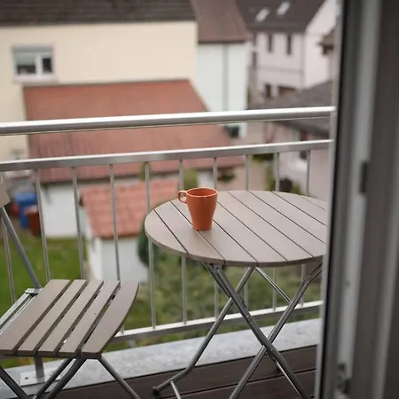 1 Dg Mit Klimaanlage Und Kleinen Balkon דירה Oedheim